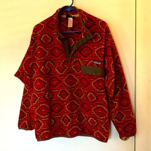 Patagonia Synchilla vintage rare southwest pattern men’s large earth tone